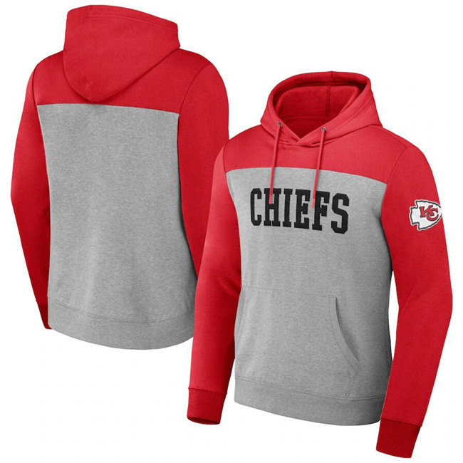 Kansas City Chiefs x Darius Rucker Collection Heather Gray Color Blocked Pullover Hoodie